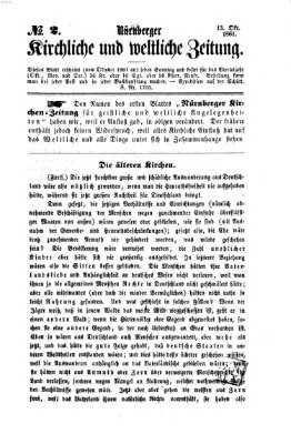 Nürnberger kirchliche und weltliche Zeitung Sonntag 13. Oktober 1861