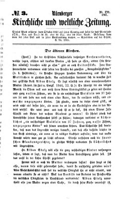 Nürnberger kirchliche und weltliche Zeitung Sonntag 20. Oktober 1861