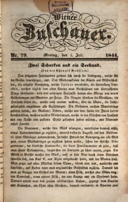 Wiener Zuschauer Montag 1. Juli 1844