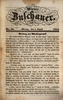 Wiener Zuschauer Montag 5. August 1844