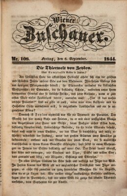 Wiener Zuschauer Freitag 6. September 1844