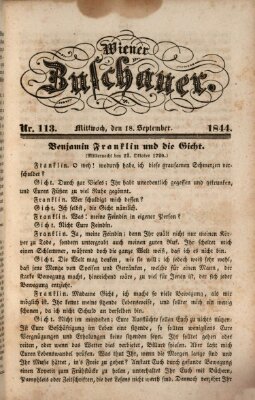 Wiener Zuschauer Mittwoch 18. September 1844