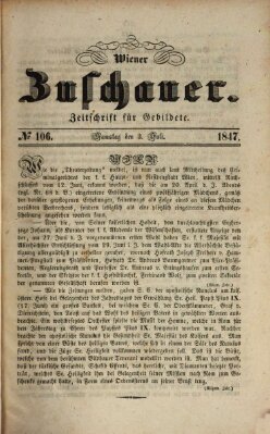 Wiener Zuschauer Samstag 3. Juli 1847