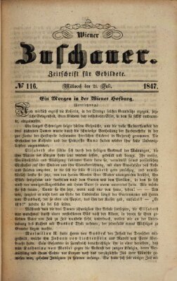 Wiener Zuschauer Mittwoch 21. Juli 1847