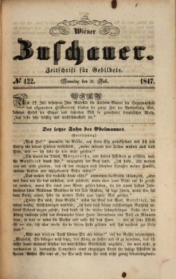 Wiener Zuschauer Samstag 31. Juli 1847