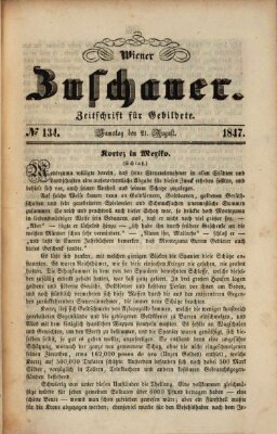 Wiener Zuschauer Samstag 21. August 1847