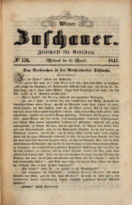 Wiener Zuschauer Mittwoch 25. August 1847