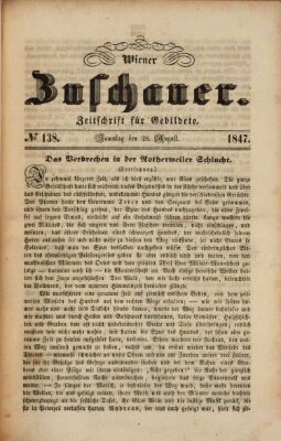 Wiener Zuschauer Samstag 28. August 1847