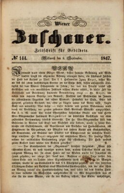 Wiener Zuschauer Mittwoch 8. September 1847