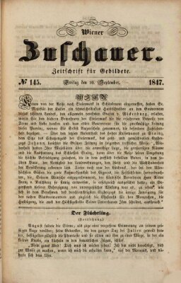 Wiener Zuschauer Freitag 10. September 1847