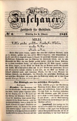 Wiener Zuschauer Dienstag 9. Januar 1849