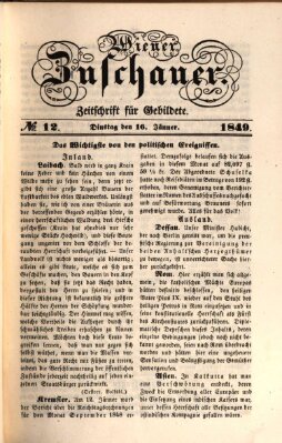 Wiener Zuschauer Dienstag 16. Januar 1849