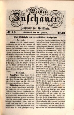 Wiener Zuschauer Mittwoch 24. Januar 1849