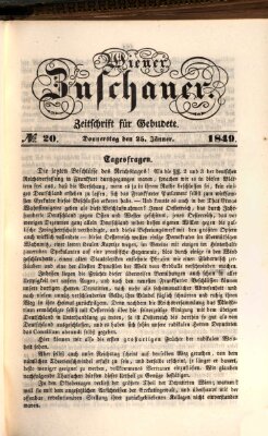 Wiener Zuschauer Donnerstag 25. Januar 1849