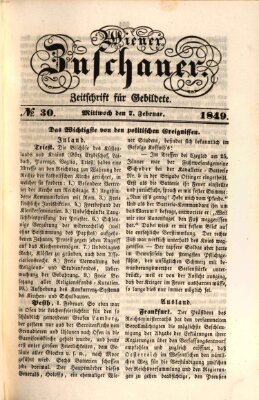 Wiener Zuschauer Mittwoch 7. Februar 1849