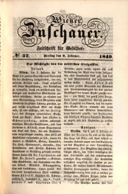 Wiener Zuschauer Freitag 9. Februar 1849