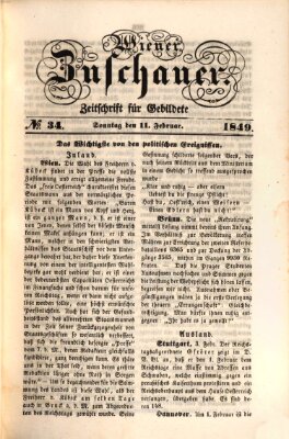 Wiener Zuschauer Sonntag 11. Februar 1849