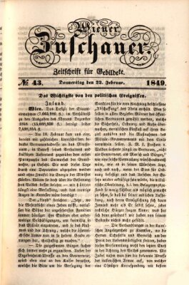 Wiener Zuschauer Donnerstag 22. Februar 1849