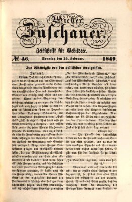 Wiener Zuschauer Sonntag 25. Februar 1849