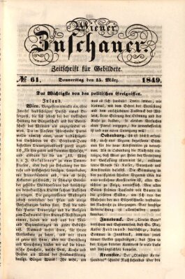 Wiener Zuschauer Donnerstag 15. März 1849