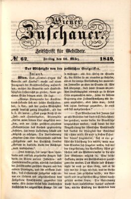 Wiener Zuschauer Freitag 16. März 1849