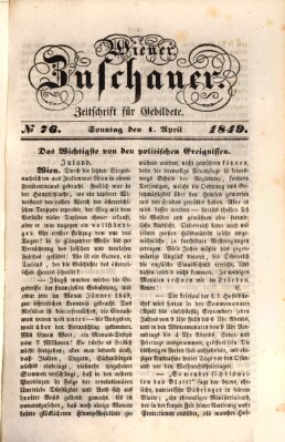 Wiener Zuschauer Sonntag 1. April 1849