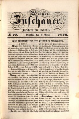 Wiener Zuschauer Dienstag 3. April 1849