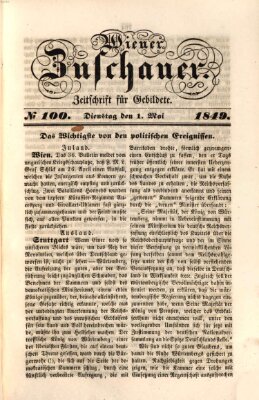 Wiener Zuschauer Dienstag 1. Mai 1849