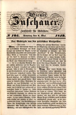 Wiener Zuschauer Sonntag 6. Mai 1849