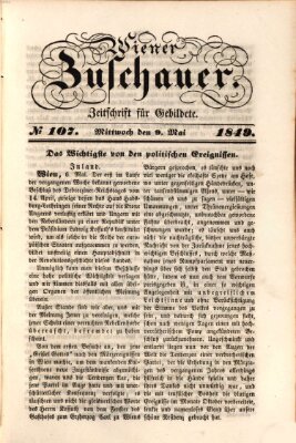 Wiener Zuschauer Mittwoch 9. Mai 1849