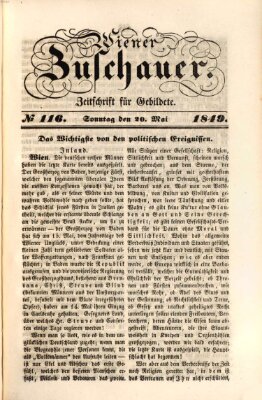 Wiener Zuschauer Sonntag 20. Mai 1849