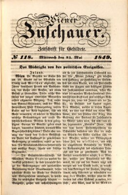 Wiener Zuschauer Mittwoch 23. Mai 1849