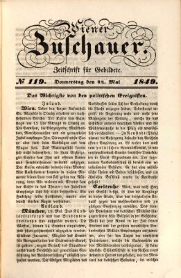 Wiener Zuschauer Donnerstag 24. Mai 1849