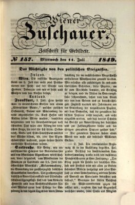 Wiener Zuschauer Mittwoch 11. Juli 1849