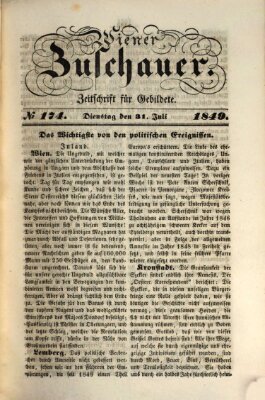 Wiener Zuschauer Dienstag 31. Juli 1849