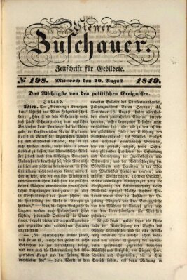 Wiener Zuschauer Mittwoch 29. August 1849