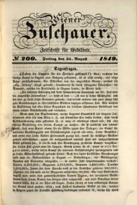 Wiener Zuschauer Freitag 31. August 1849