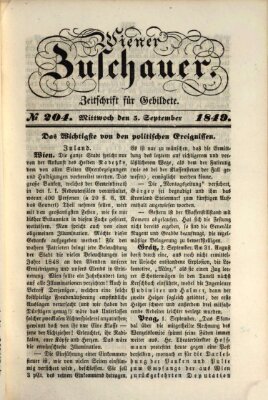 Wiener Zuschauer Mittwoch 5. September 1849