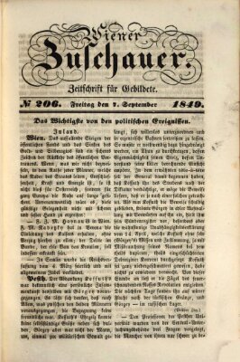 Wiener Zuschauer Freitag 7. September 1849