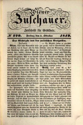 Wiener Zuschauer Freitag 5. Oktober 1849