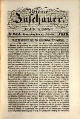 Wiener Zuschauer Donnerstag 11. Oktober 1849