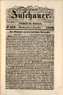 Wiener Zuschauer Montag 3. Dezember 1849