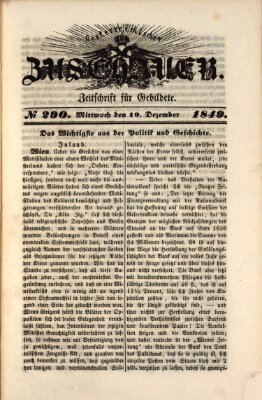 Österreichischer Zuschauer (Wiener Zuschauer) Mittwoch 19. Dezember 1849