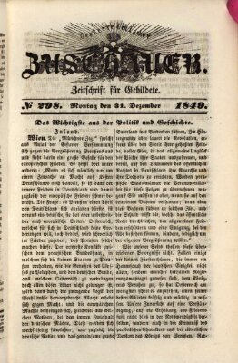 Österreichischer Zuschauer (Wiener Zuschauer) Montag 31. Dezember 1849