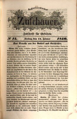 Österreichischer Zuschauer (Wiener Zuschauer) Freitag 18. Januar 1850