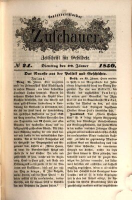 Österreichischer Zuschauer (Wiener Zuschauer) Dienstag 29. Januar 1850