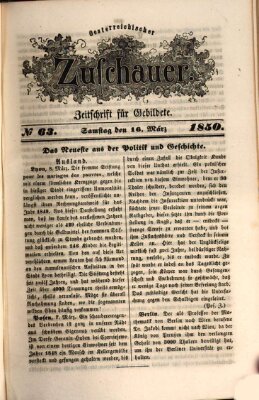 Österreichischer Zuschauer (Wiener Zuschauer) Samstag 16. März 1850