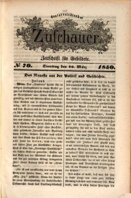 Österreichischer Zuschauer (Wiener Zuschauer) Dienstag 26. März 1850