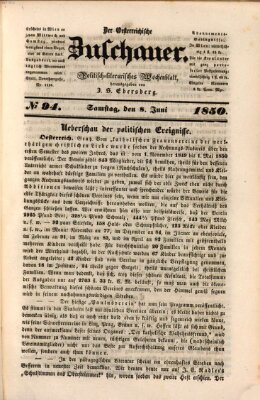 Österreichischer Zuschauer (Wiener Zuschauer) Samstag 8. Juni 1850