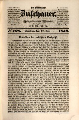 Österreichischer Zuschauer (Wiener Zuschauer) Samstag 27. Juli 1850